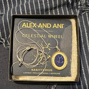 Alex and Ani Blue Sagittarius Necklace